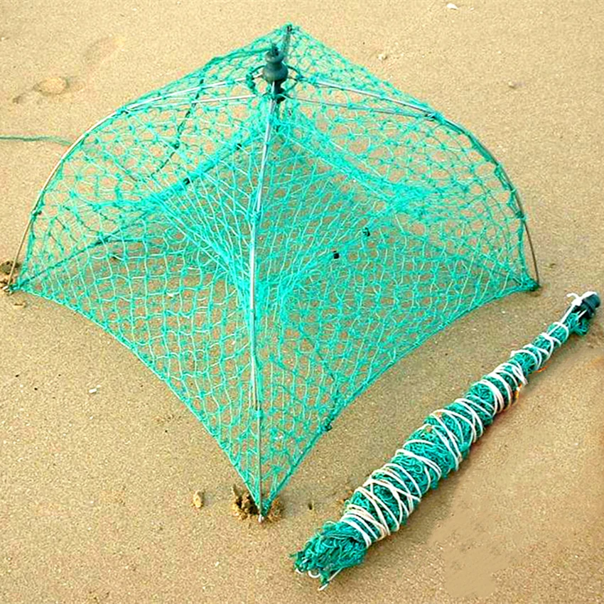 MA860 Retractable Crabbing Nets Foldable Crab Net Crayfish Catcher Casting Fish Net Crabbing Crabs Pot Collapsible Fishing Tools