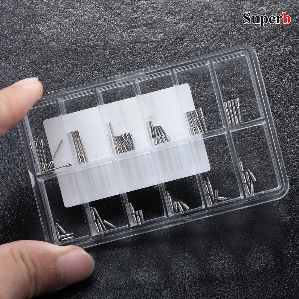 1 Box Stainless Steel Watch Stem Extender Watch Winding Stem Extender 0.7 to 0.9 Repair Part For Watchmaker Watch Accessories