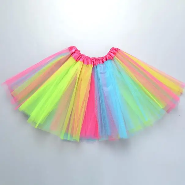 Rok Tutu pendek transparan sekitar 40cm 30cm, rok balet multiwarna, Rok kain Tule wanita elastis 3 lapis