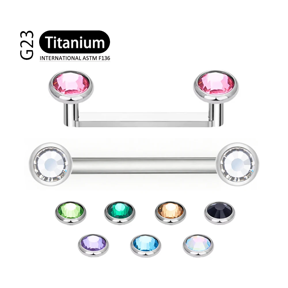 ASTM F136 Titanium Micro Dermal Piercing CZ Crystal Dermal Anchor 14G  Diver Stable Surface Piercing Body Jewelry