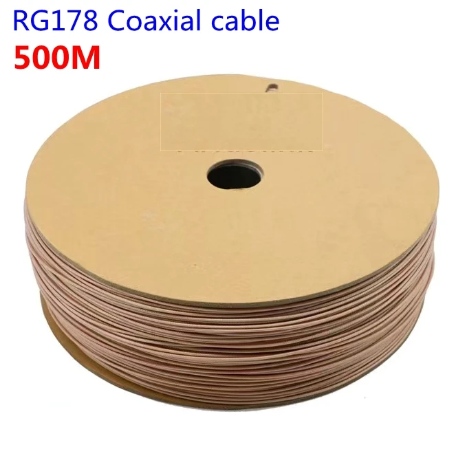 

500M/whole Volume RG-178 RG178 Coaxial Cable Wire Shield Silver Platied Antenna 50Ohm Low Loss Crimp Connector Fast Shipping