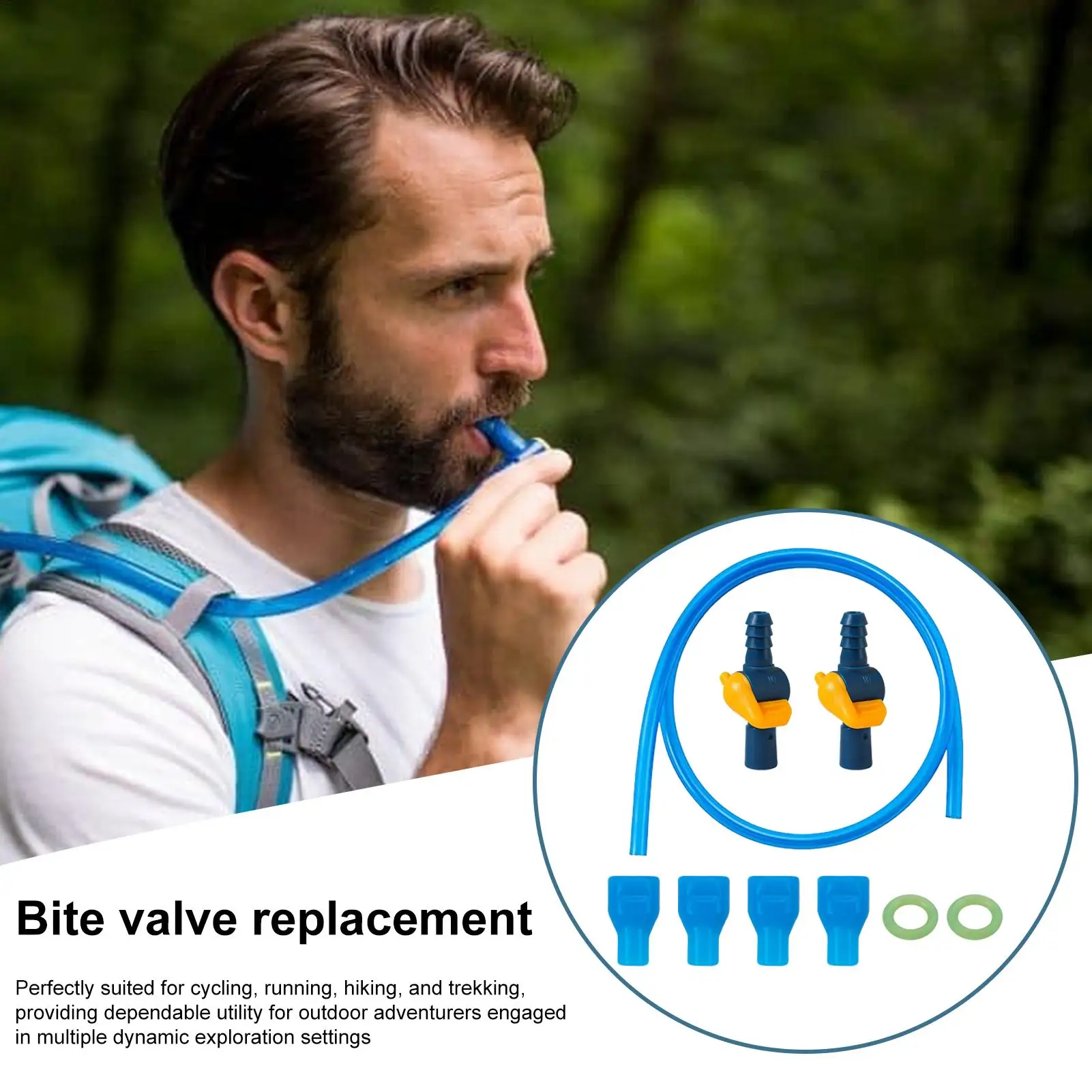 

Bite Valve Water Backpack Accessories Soft Bite Valve Set Water Bladder Replacement for Sports Gym Cycling Adventure Hiking