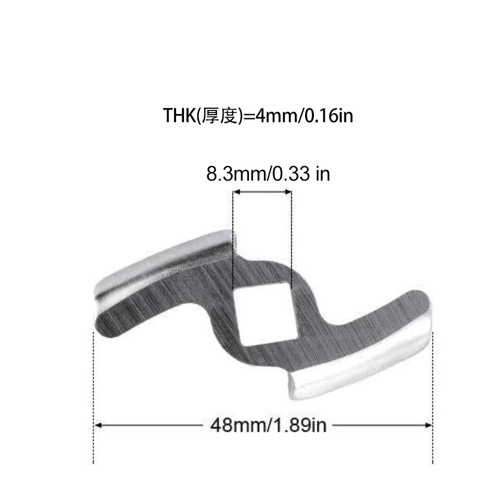 3 SZTUK/LOT nr 5 Części do maszynki do mielenia mięsa Prosty kształt Ostrze ze stali nierdzewnej z kwadratowym otworem
