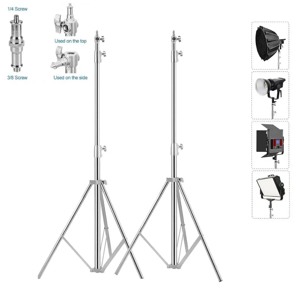 Photographic Equipment Professional Stainless Steel 2.8-3.3m Heavy Duty Light Stand Studio Softbox Heavy Duty Tripod Carrybag