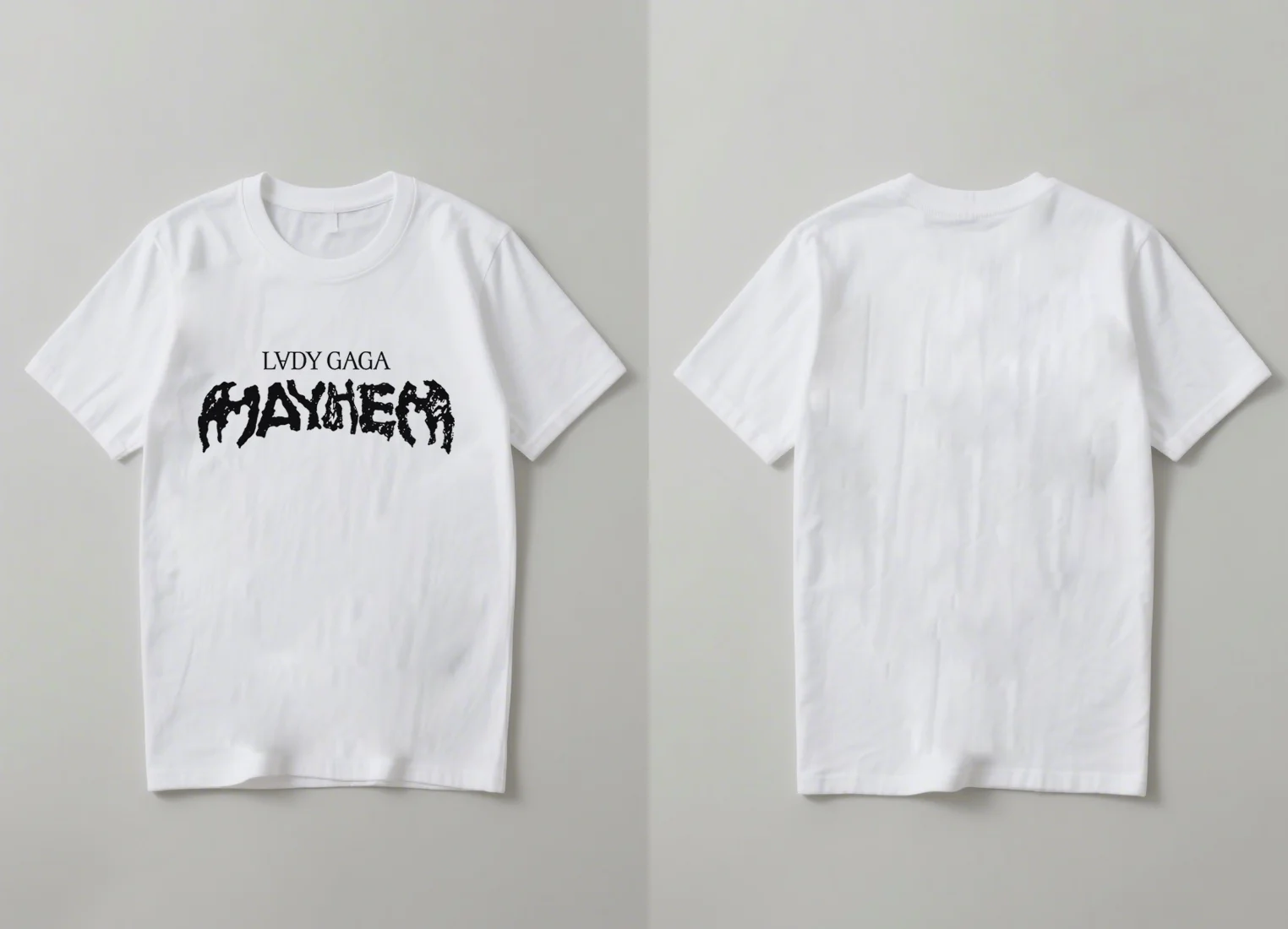 

2025 New Trendy Lady Gaga Mayhem Print Short Sleeve Casual Unisex