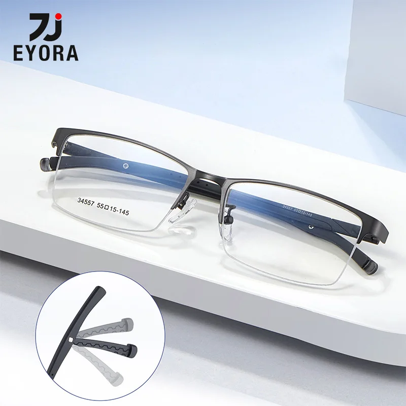 

EYORA Sporty Business Half-Frame Reading Glasses Myopia Eyewear Hyperopia Anti Blue Light Progressive Photochromic Eyeglasses