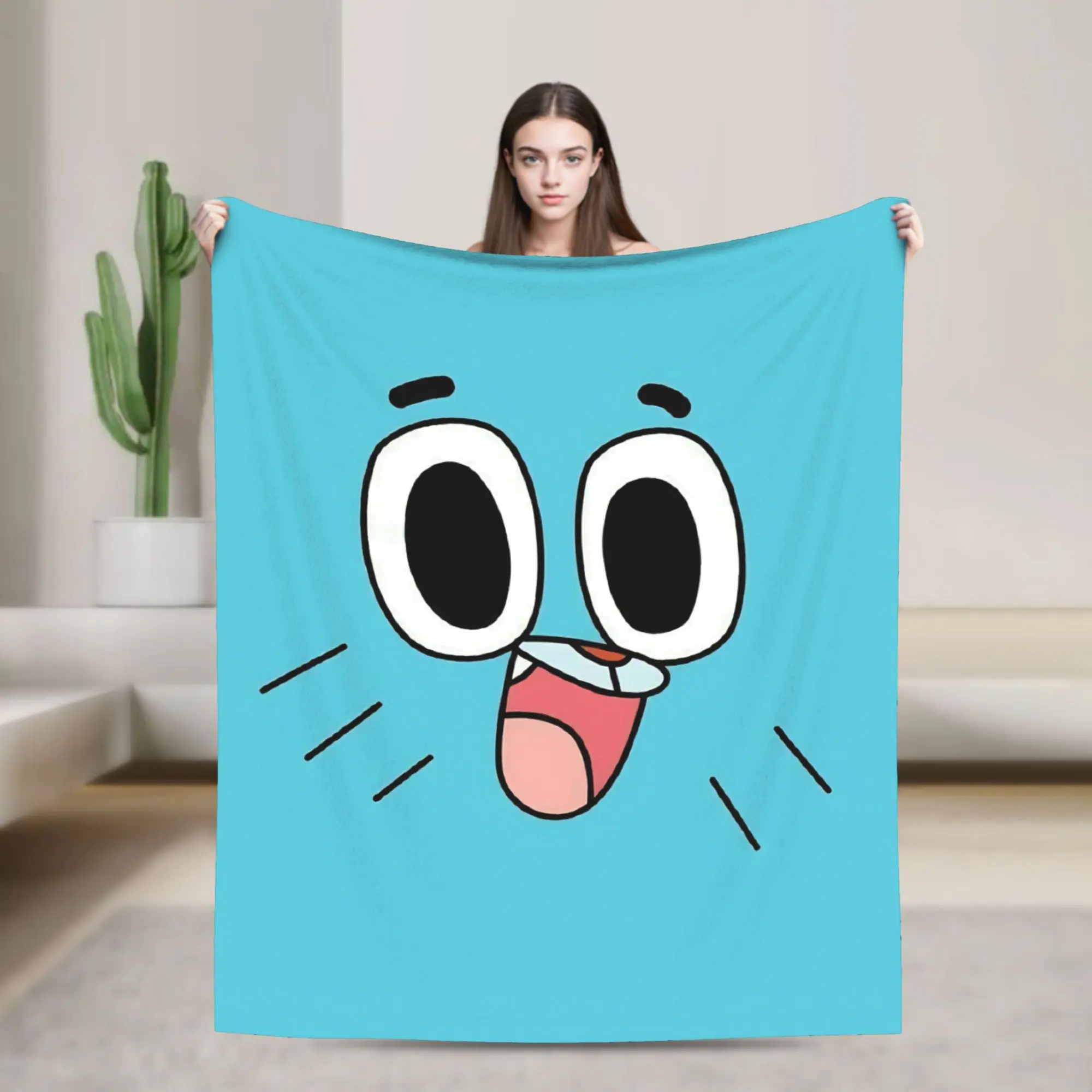 Gumballs Face Blanket Fleece Spring/Autumn Amazings Gumballs Multi-function Soft Throw Blankets for Bedding Travel Rug Piece