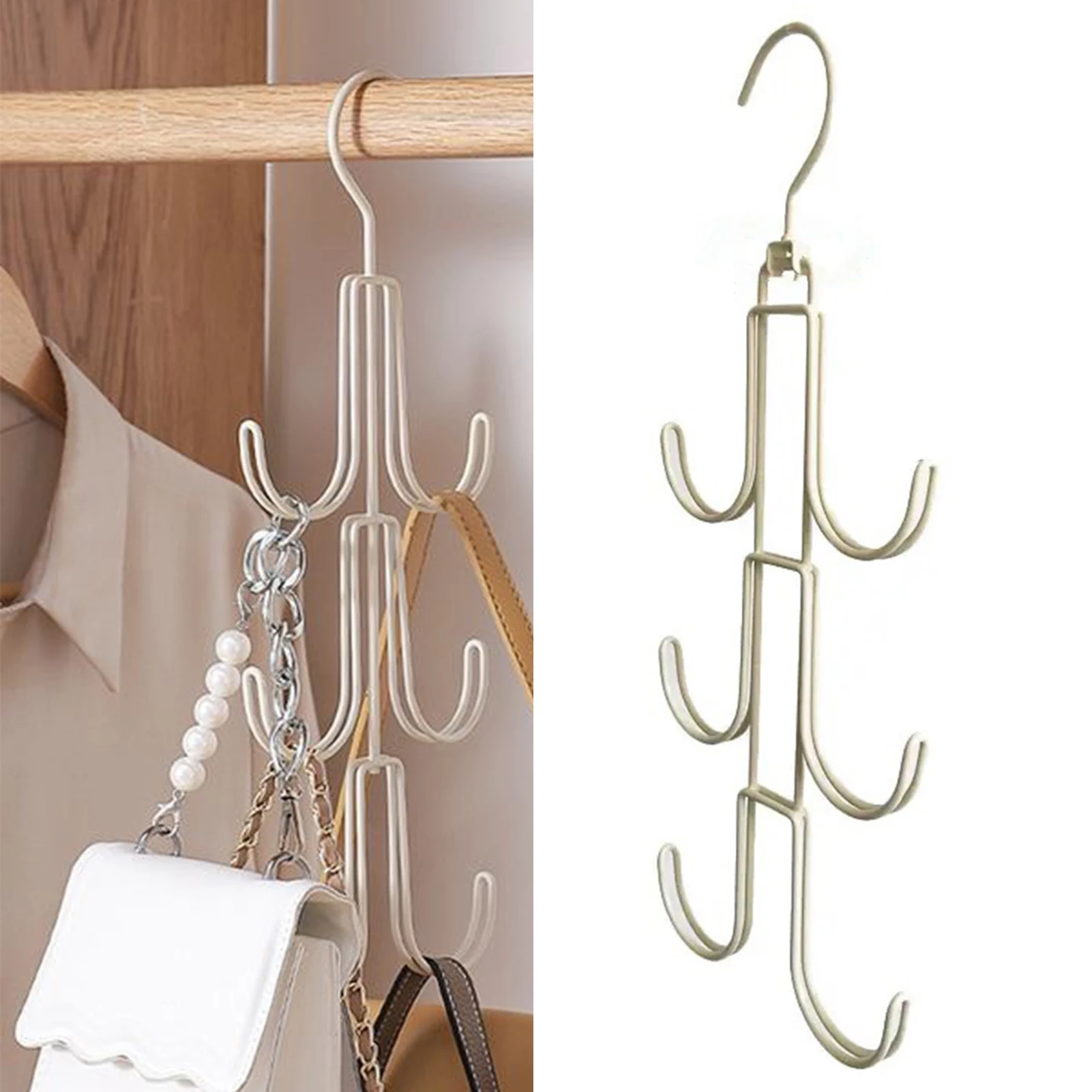 

Purse Hanger Organizer for Closet Hanging Bag Holder Keeping Metal Handbag Storage Hook Backpack Rack Space Saving Hanger