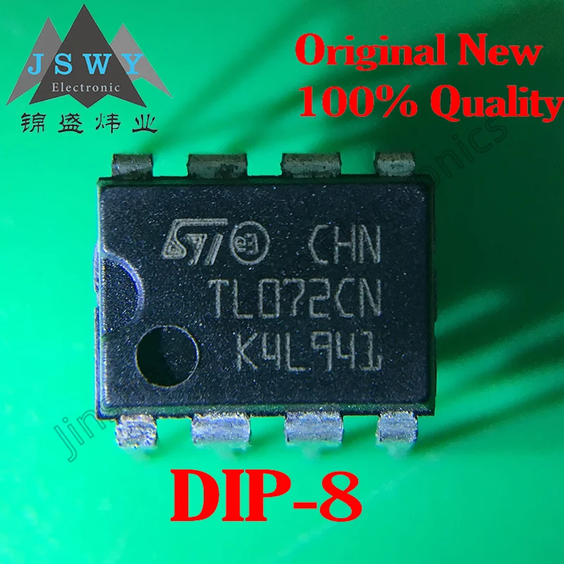 (10/50PCS) TL072CN DIP-8 Dual Operational Amplifier with Ultra-High Input Impedance Suitable for Audio Processing Original Stock