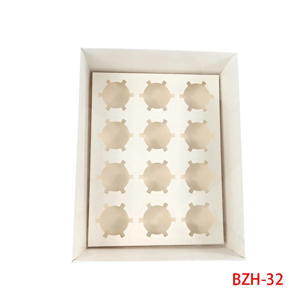 5pcs White Cupcake Boxes Paper Merry Christmas Mousse cake/Chocolate Gift Box Clear Window Packaging Bag