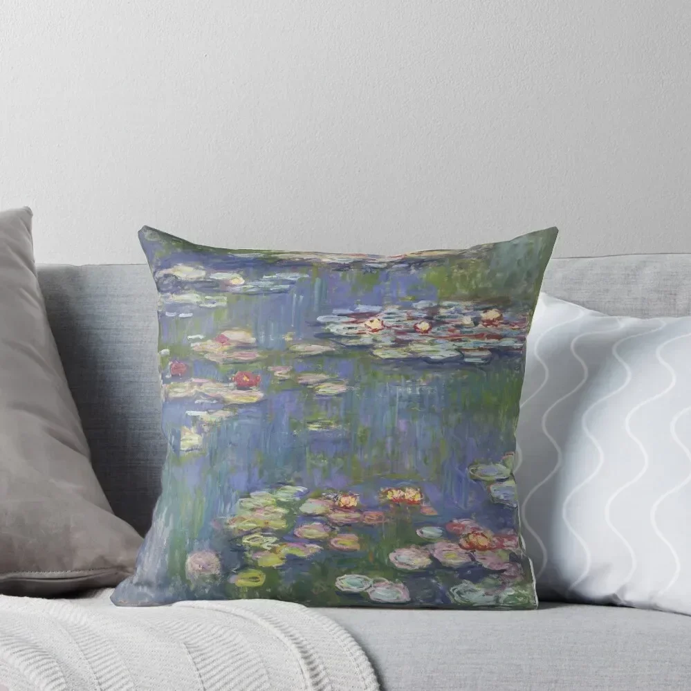 Claude Monet - Water Lilies (1916) Throw Pillow christmas supplies anime girl pillow