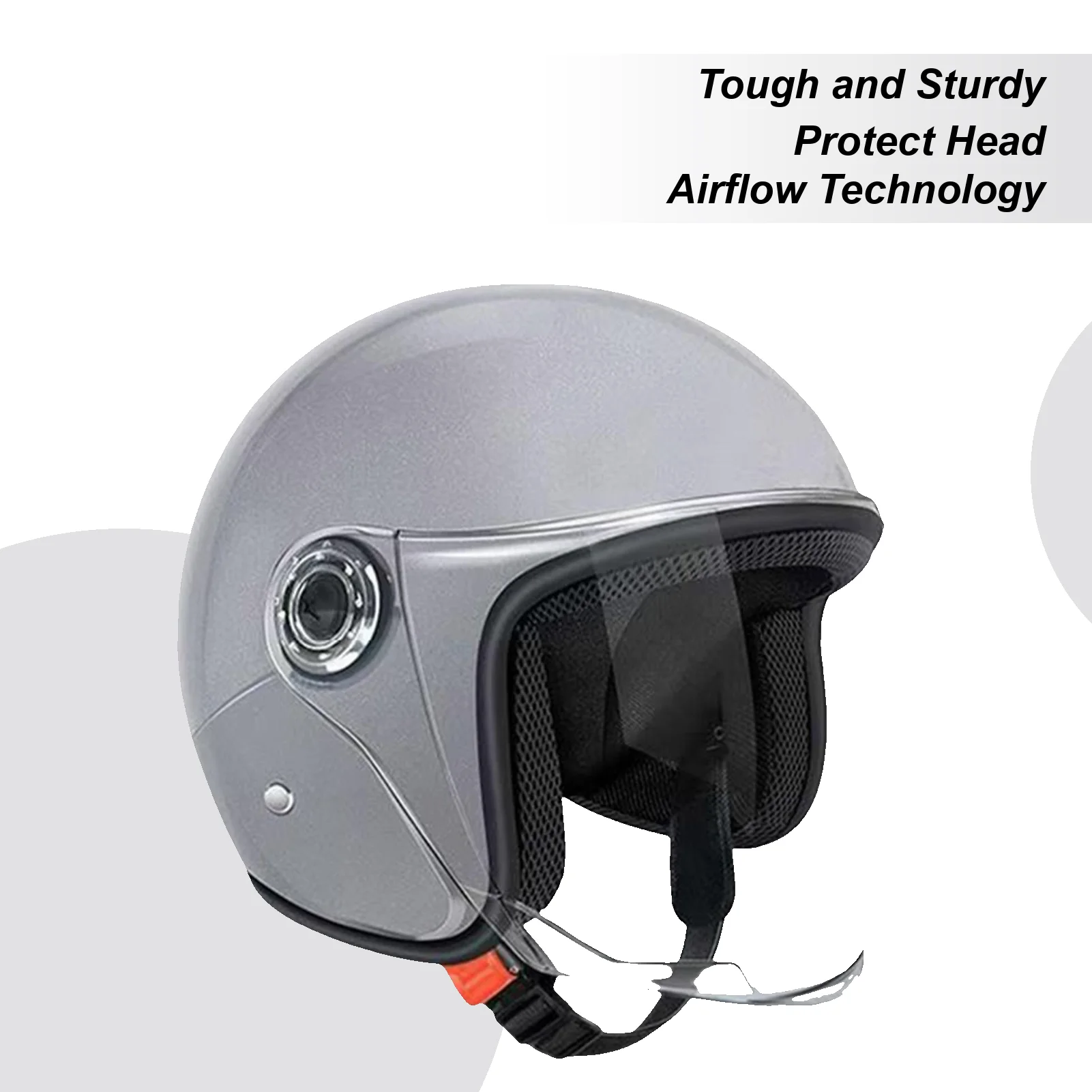Large Motorcycle Helmet Open Face Adults Helmets Protective Gear With Visor For Outdoor Riding Adventure Commuting Sportbike