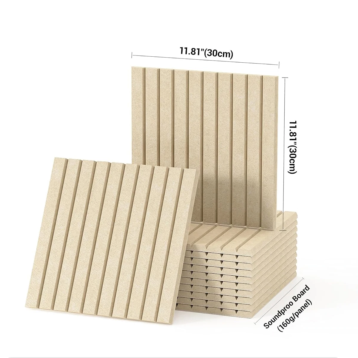 30*30cm 6/12PCS Felt Wall Cork Bulletin Board Soundproof Sound Proof Insulation Acoustic Panel Decorative Self-adhesive Large Wallpaper Ceiling Living Room Pin Note Memo Photos Tiles for Office Home Decor