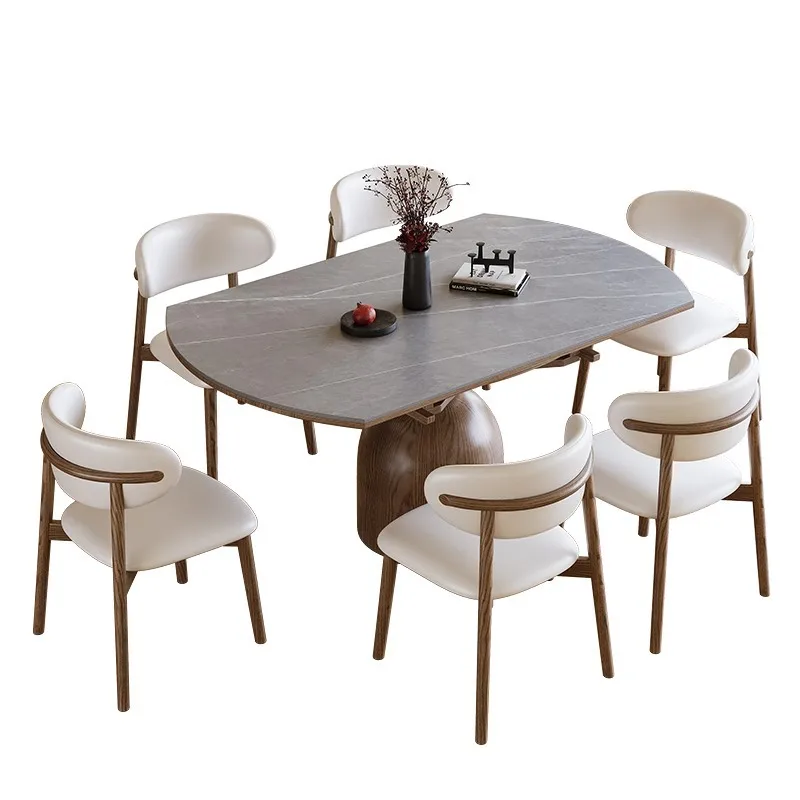 Round square dual-purpose dining table