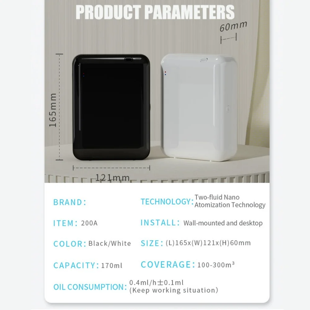 Fragrance Diffuser Electric Smell For Home Room Fragrance Waterless Diffuser Bluetooth Control Coverage 300m³ Air Freshener