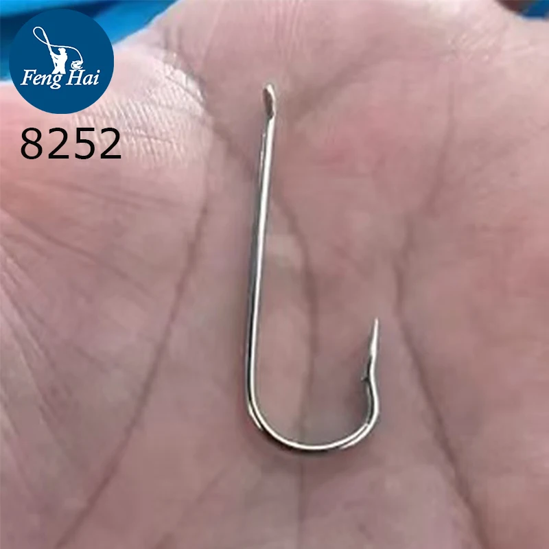 

High Carbon Steel 8252 (2315)Round Bottom Flat Head Fishing Hooks Commercial Sea Fishing Catch Hooks Wholesale