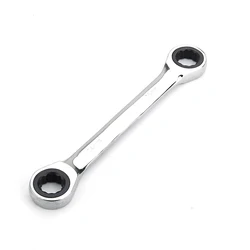 6-27mm Double Head Ratchet Ring Wrench Quick Two-way Reversible Ratchet Spanner Set Steam Engine Repair Tools