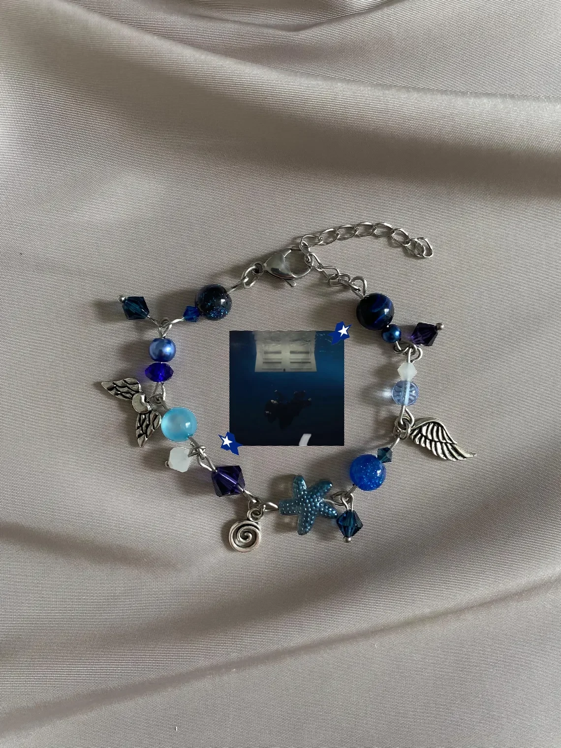 Billie Eilish Hit Me Hard and Soft Inspired Adjustable Cluster Bracelet, y2k Blue Album Jewelry