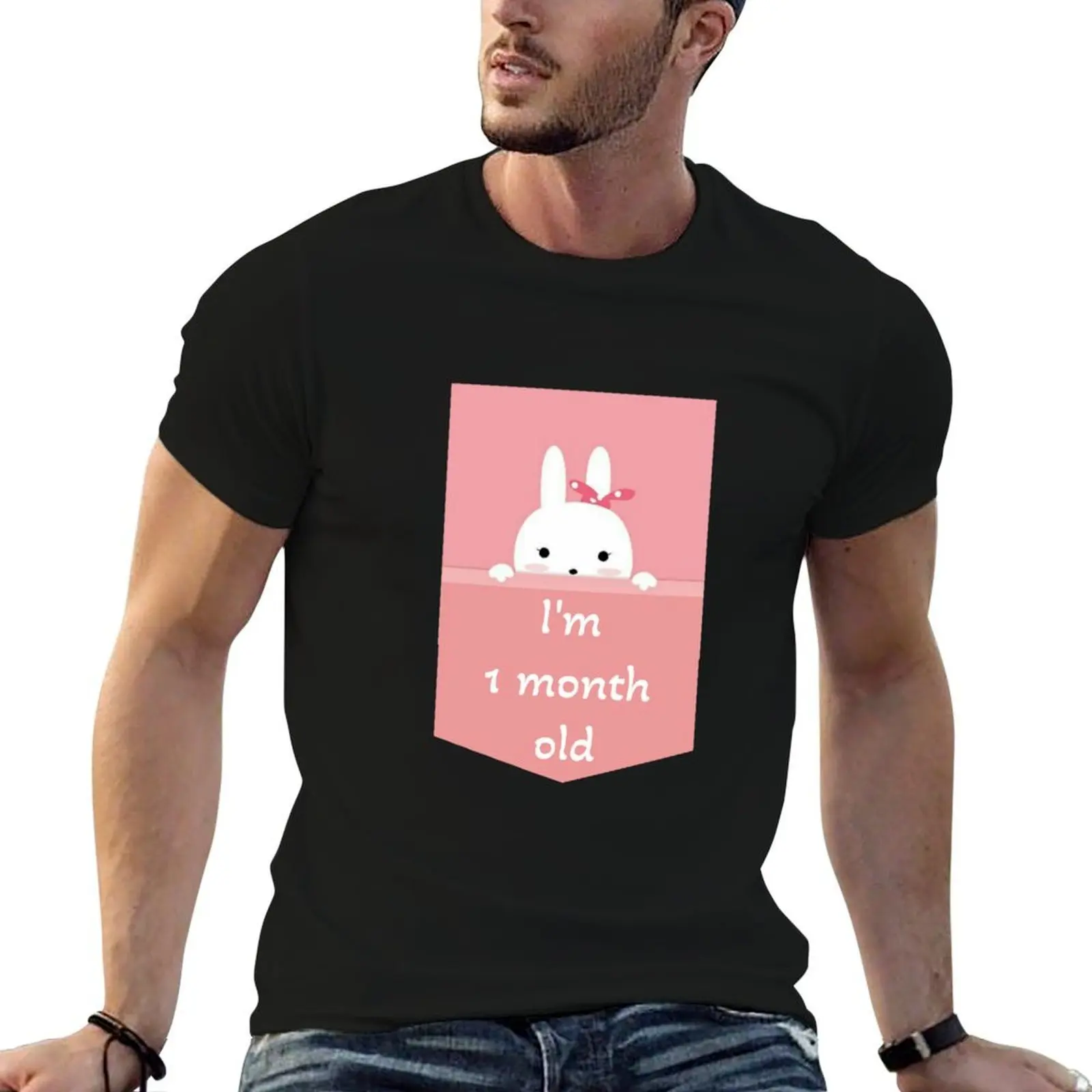 Baby girl milestone 1 month T-Shirt customizeds luxury t-shirt plus size men clothing