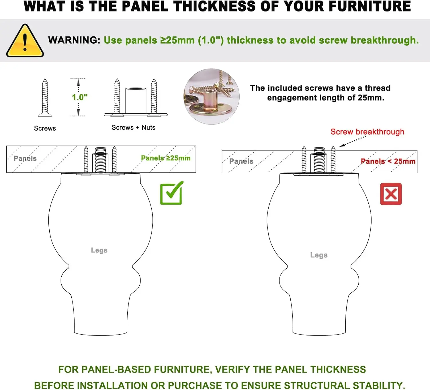مجموعة أرجل أثاث خشبية مقاس 6 بوصات مكونة من 4 أرجل بديلة من الخشب المطاطي الصلب للأريكة والأريكة والطاولة والسرير والمقعد - خشبي لذلك #5