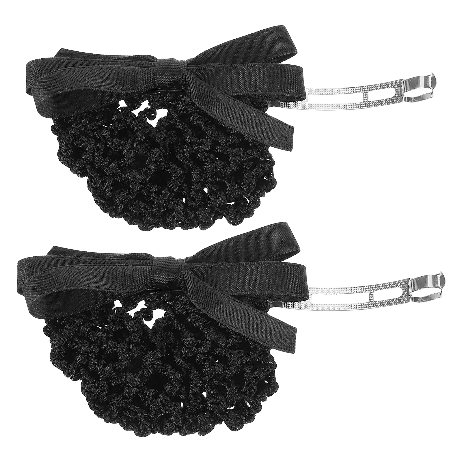 2 قطعة شبكة سنود المهنية Bowknot شبكة مشبك شعر مطاطا تنفس دبوس الشعر للنساء صناعة الخدمة استخدام كعكة غطاء الشعر