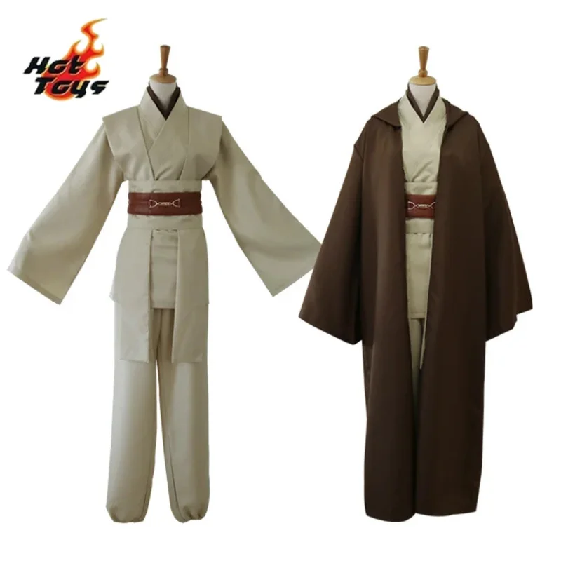 Wars Anakin Jedi Knight Cosplay Costume Hood Cape Anime Classic Movie For Men Women Halloween Fancy Brown ob;8