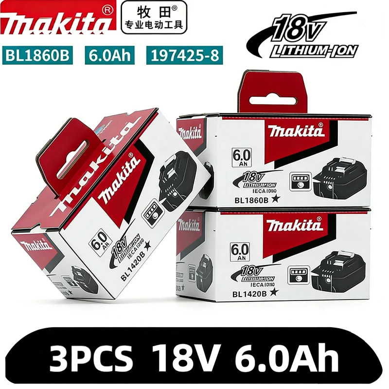 

6000mAh original Makita battery 18V 6.0Ah 2Ah rechargeable battery,replacing Makita BL1830BL1840BL1850BL1860B, power tool batter