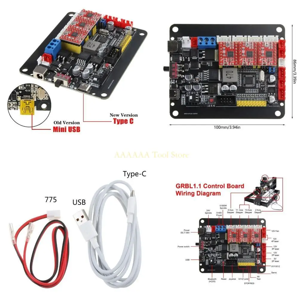 

A2BE GRBL CNC-гравировка платы управления драйвером 3-оса