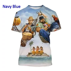 Summer Short Shirt Terence Hill And Bud Spencer 3D Printed T-shirt Men And Women Casual Fashion Funny Short Sleeve Tees Tops