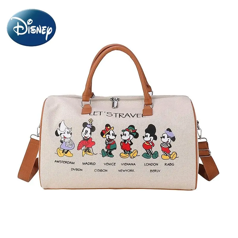 Disney Canvas Travel Bag for Women Men Tote Handbags Luxury Designer Traveling Bags Carry on Luggage Duffle Bag Free Shipping