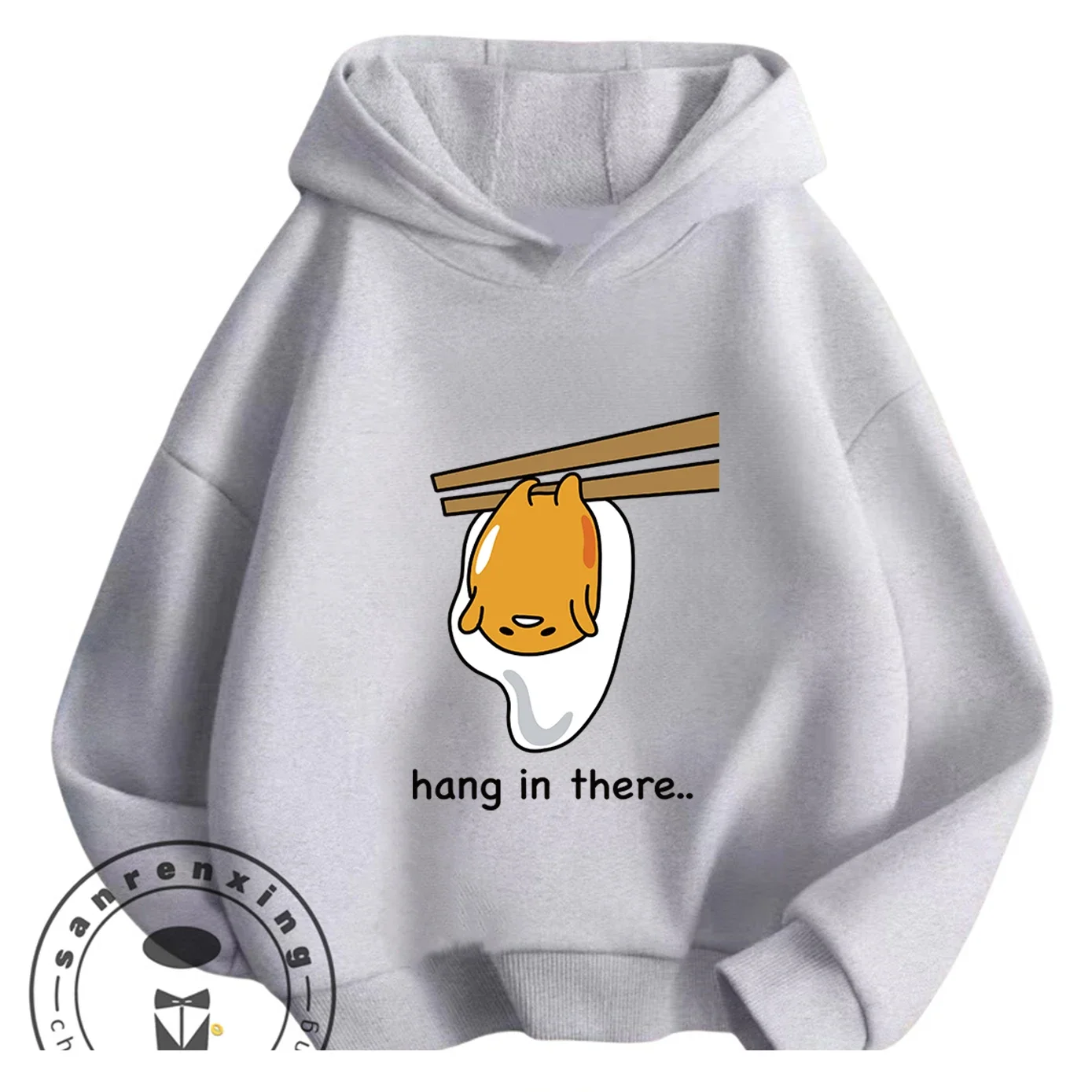 

Gudetama Hooded Sweatshirt 3-14Y Boys Girls Autumn Winter Cute Kawaii Cartoon Street Hot Fashion Outdoor Casual Stylish