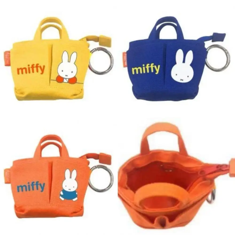 Miffy coelho cartão tong bonito mini moeda bolsa de armazenamento saco chave pingente um presente requintado pingente para amigos