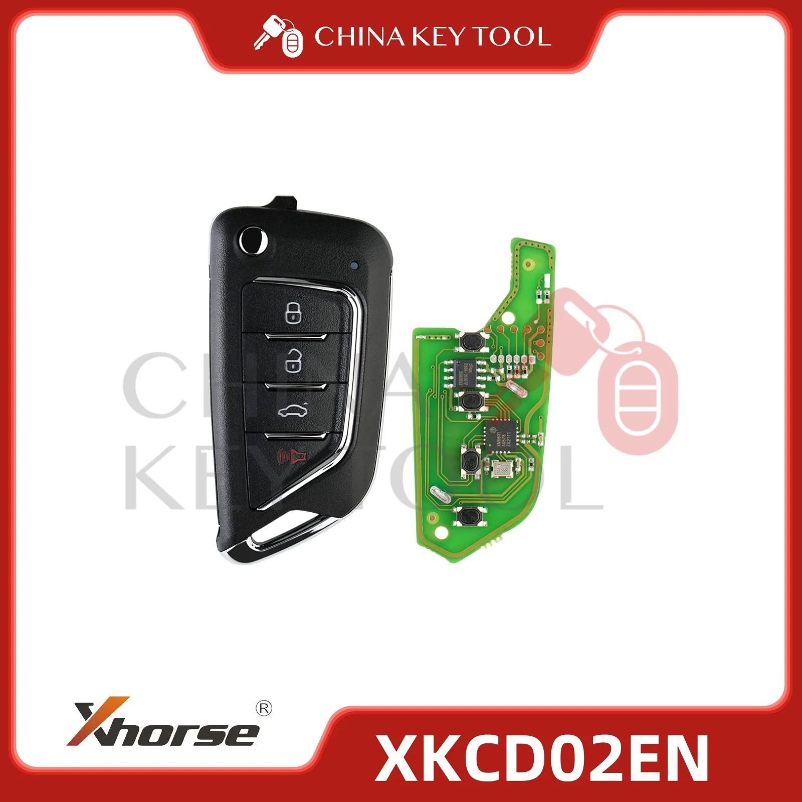

1PCS Xhorse Universal Wire Remote Key For Cadillac Style 4 Button XKCD02EN
