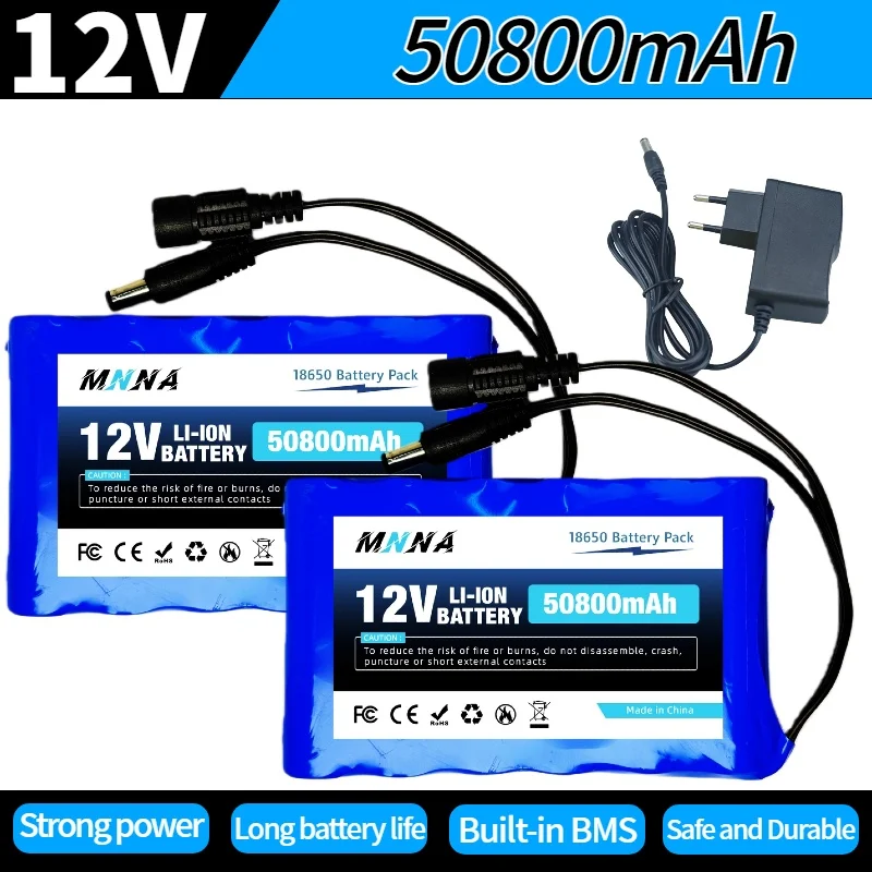 

New 12V rechargeable battery, 3S2P lithium-ion battery pack for CCTV Camera Security System Solar Lighting, Long Cycle Life