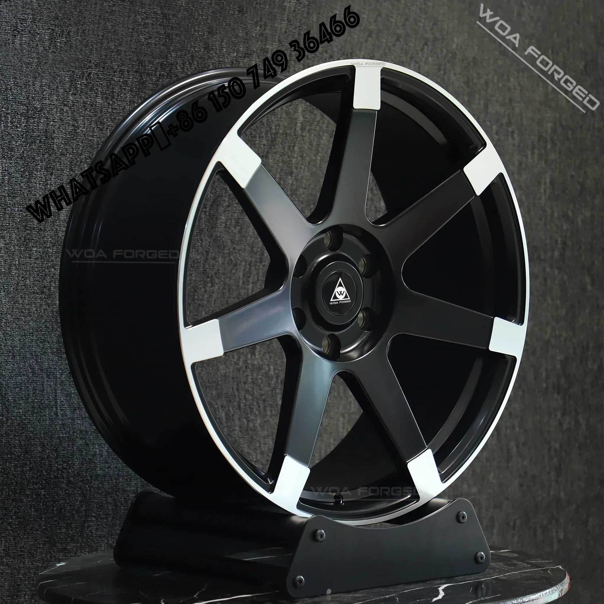

6061-T6 WOAFORGED Gloss Black Machined Face Forged Wheels 16 - 26 Inch Aluminum Alloy Rims 5x112 5x114.3 5x120 Wheel Hub