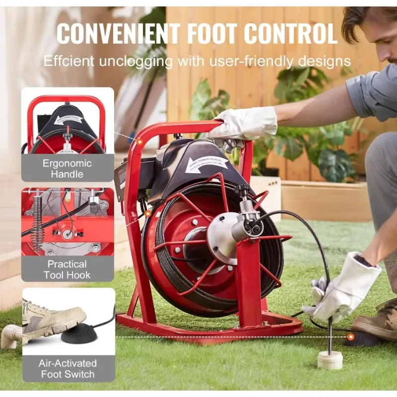 مصنع الجملة المجاري التجريف الأنظف آلة استنزاف اوجير الأنابيب الأنظف مع المغذية التلقائية