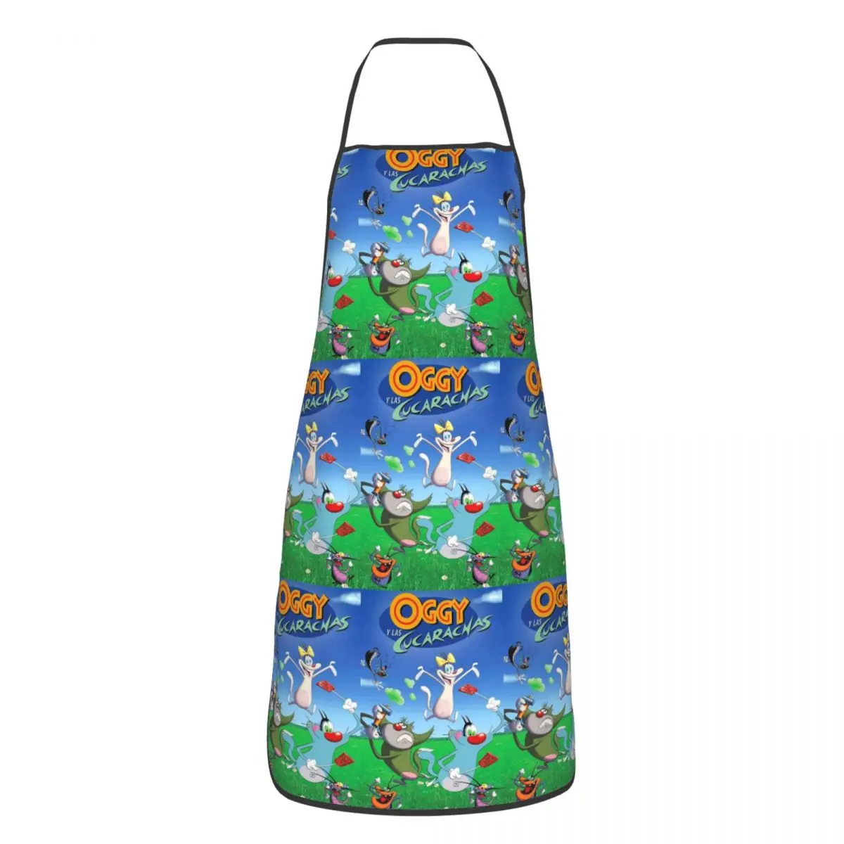 Animation Anime Film Oggy And The Cockroaches Apron Chef Baking Tablier Sleeveless Bib Kitchen Cleaning Pinafore for Women Men