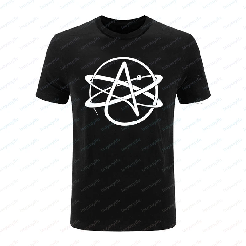 Atheist Symbol Men T Shirt FSM Pastafarian Religion Graphic Tshirts Women Men O-neck Loose Tops Camiseta Hombre Camisetas