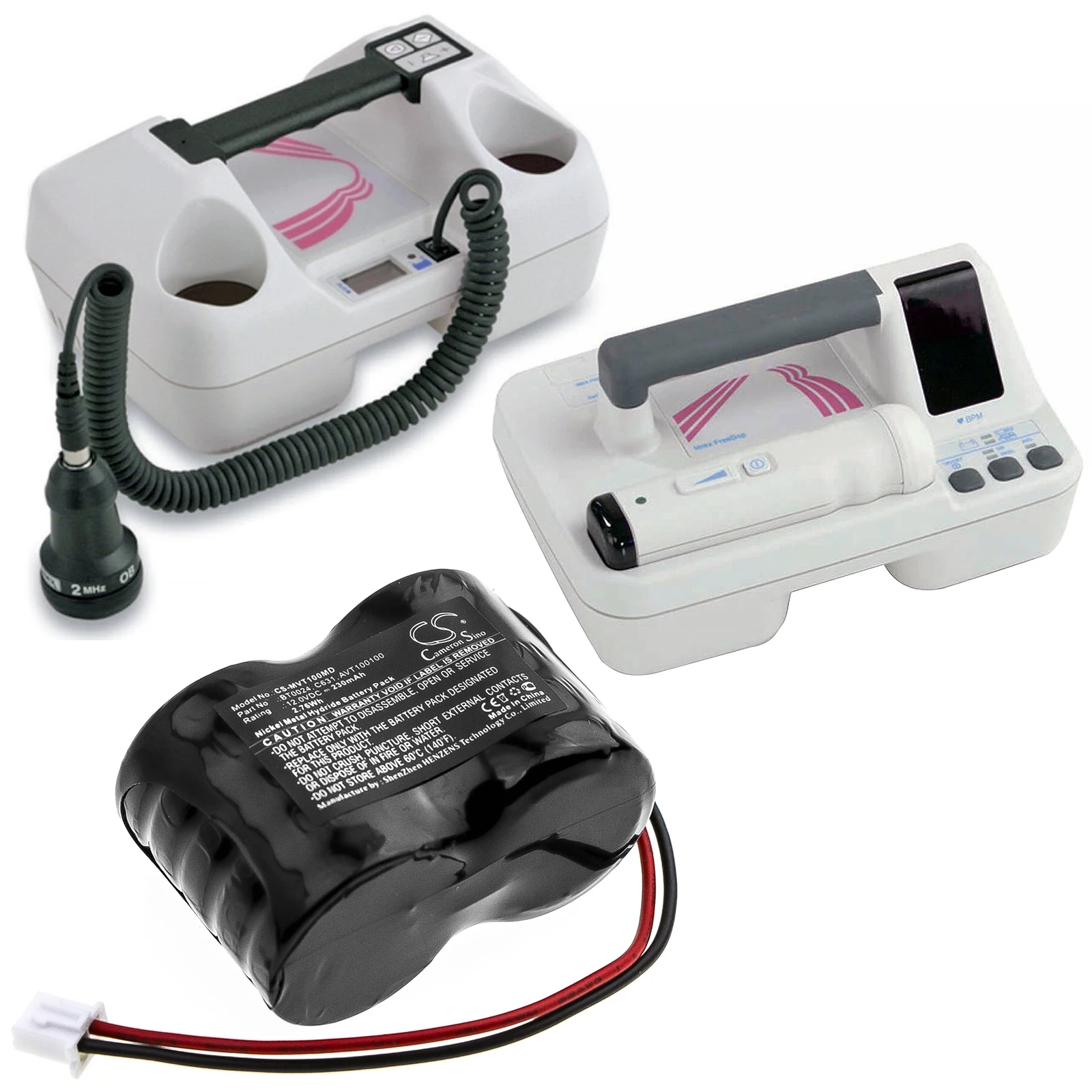 Cameron Sino 230mAh Battery For IMEX AVT100100 BT0024 C631 Free DOP Probe CT Plus Doppler Free DOP Dop Ct+ Freedop BT0022