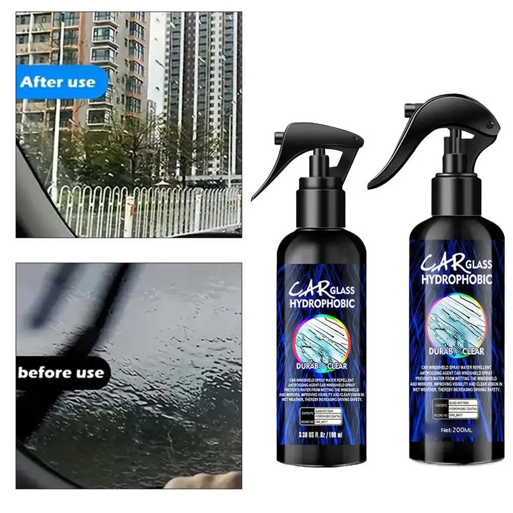 سيارة الزجاج طلاء وكيل العالمي السيارات طارد المياه طلاء وكيل غير نافذ للمطر مكافحة الضباب السيارات الزجاج الأمامي طلاء غير نافذ للمطر #5
