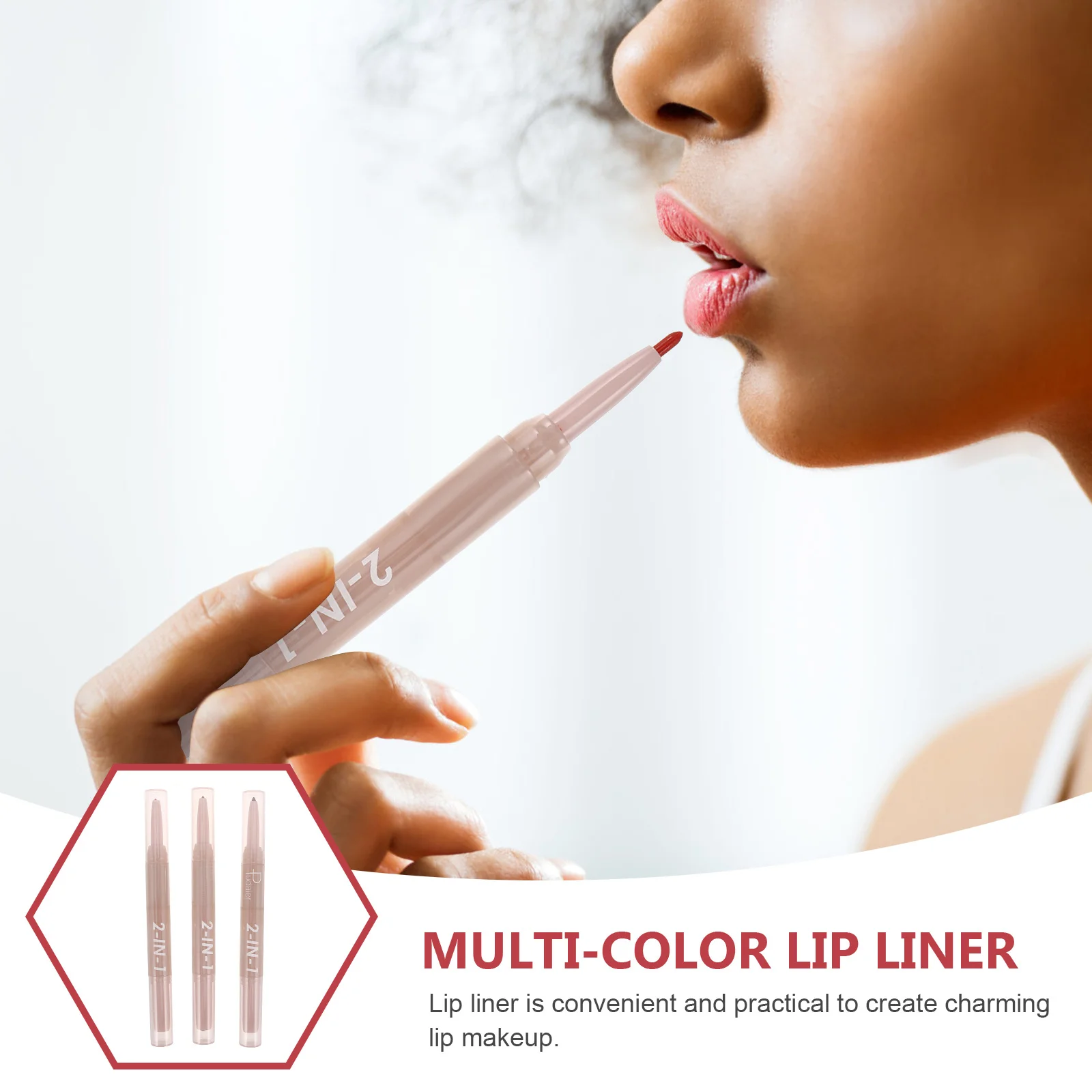 3 pezzi set di matite per labbra opache Dualended penna per rossetto a lunga durata trucco per labbra pennarello per labbra set di matite per labbra per trucco