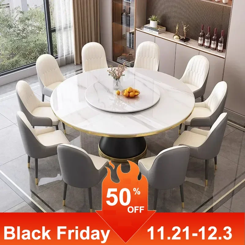 Sedentary Kitchen Dining Table Modern Rooms Marble Round Reception Tables Room Multifunction Mesa Comedor Home Furniture