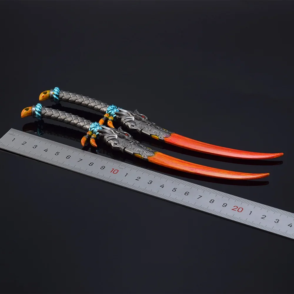 Katana de meteoros periféricos de juego Legend, espada de Metal, hoja de caza, Material de Metal, modelo de arma sin cortar, regalos para niños, 21cm