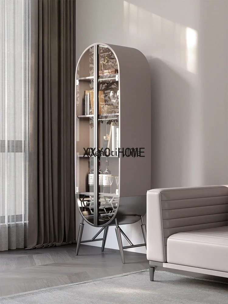 Affordable Luxury Style Display Cabinet Wall Large Apartment Living Room High-Grade Custom Multi-Functional Wine Cabinet