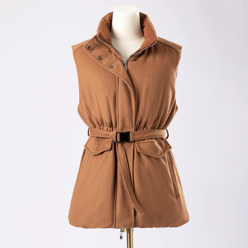 K1782W جودة عالية الأبيض بطة أسفل سترة مقنعين أسفل سترة للنساء سترة مبطنة دافئة