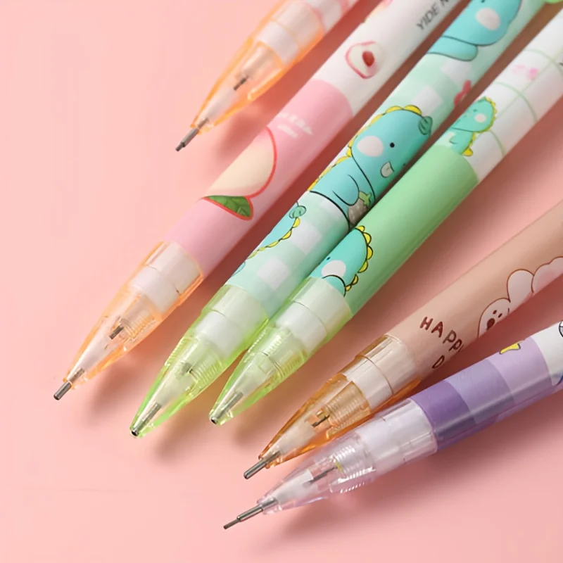16 Mechanical Pencils with Printed Patterns, 6.89 Inches Long, Come with an Eraser, Easy to Erase Writing, Suitable for Office, Drawing, Note-Taking, Office Supplies, School Supplies, Stationery Sets, Back-To-School Se