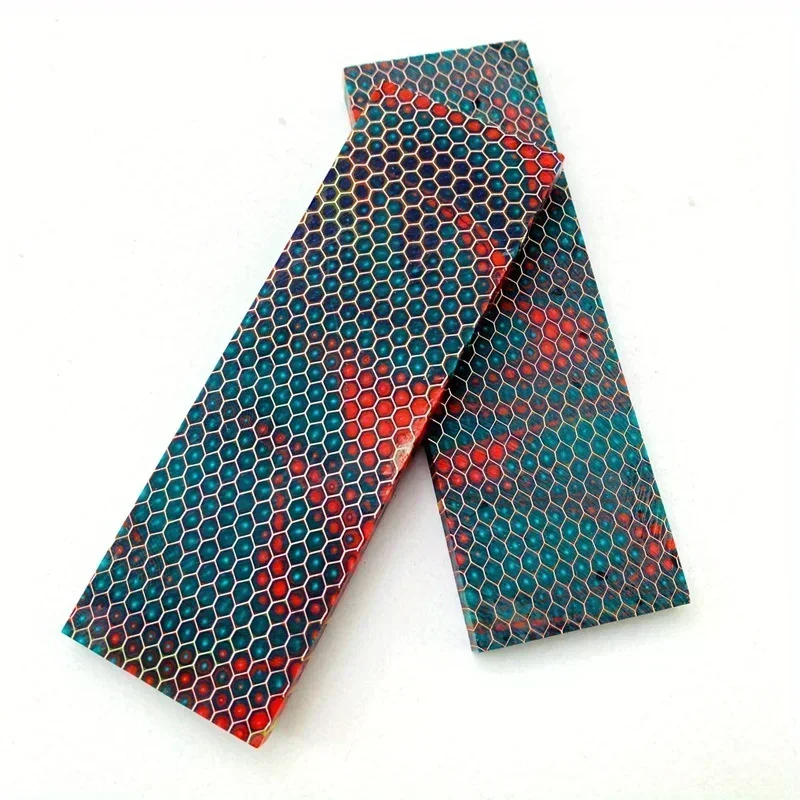 2026 Newest Dazzling Colorful Resin DIY Materials Honeycomb Pattern Resin DIY Board Knife Handle Resin Honeycomb Patch