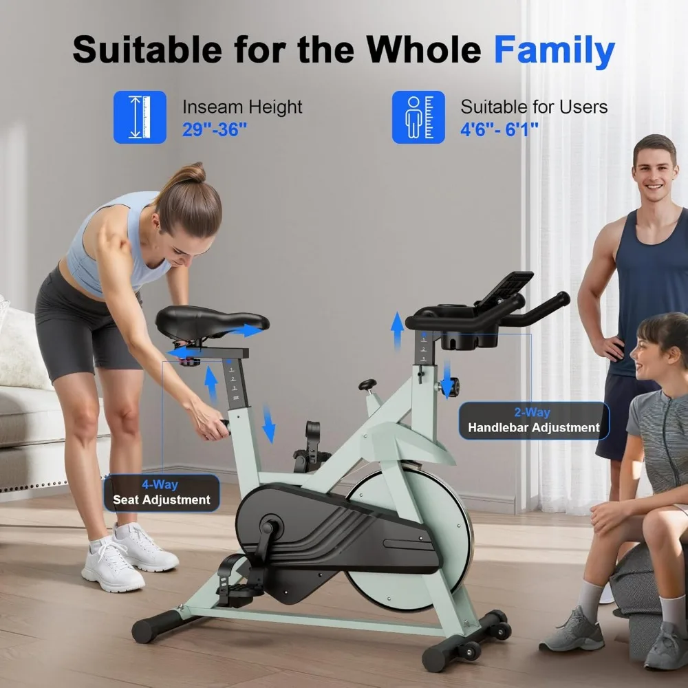 دراجة ركوب الدراجات الداخلية في صالة الألعاب الرياضية المنزلية مع مقاومة مغناطيسية 32 مستوىًا وسعة وزن 300 رطل