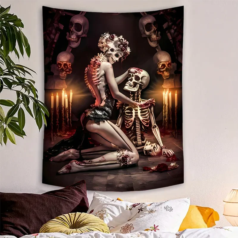 

Skeleton Tapestry Wall Hanging for Living Room Bedroom Decor Perfect Gift for Men Women Free Installation Package Included