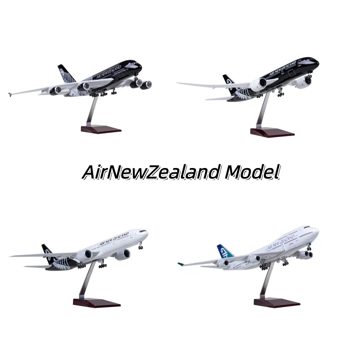 

47cm Air New Zealand Model Plane Plastic Aircraft B777/B787/A380/B747 Simulation Civil Aviation Airplane With Light And Wheels